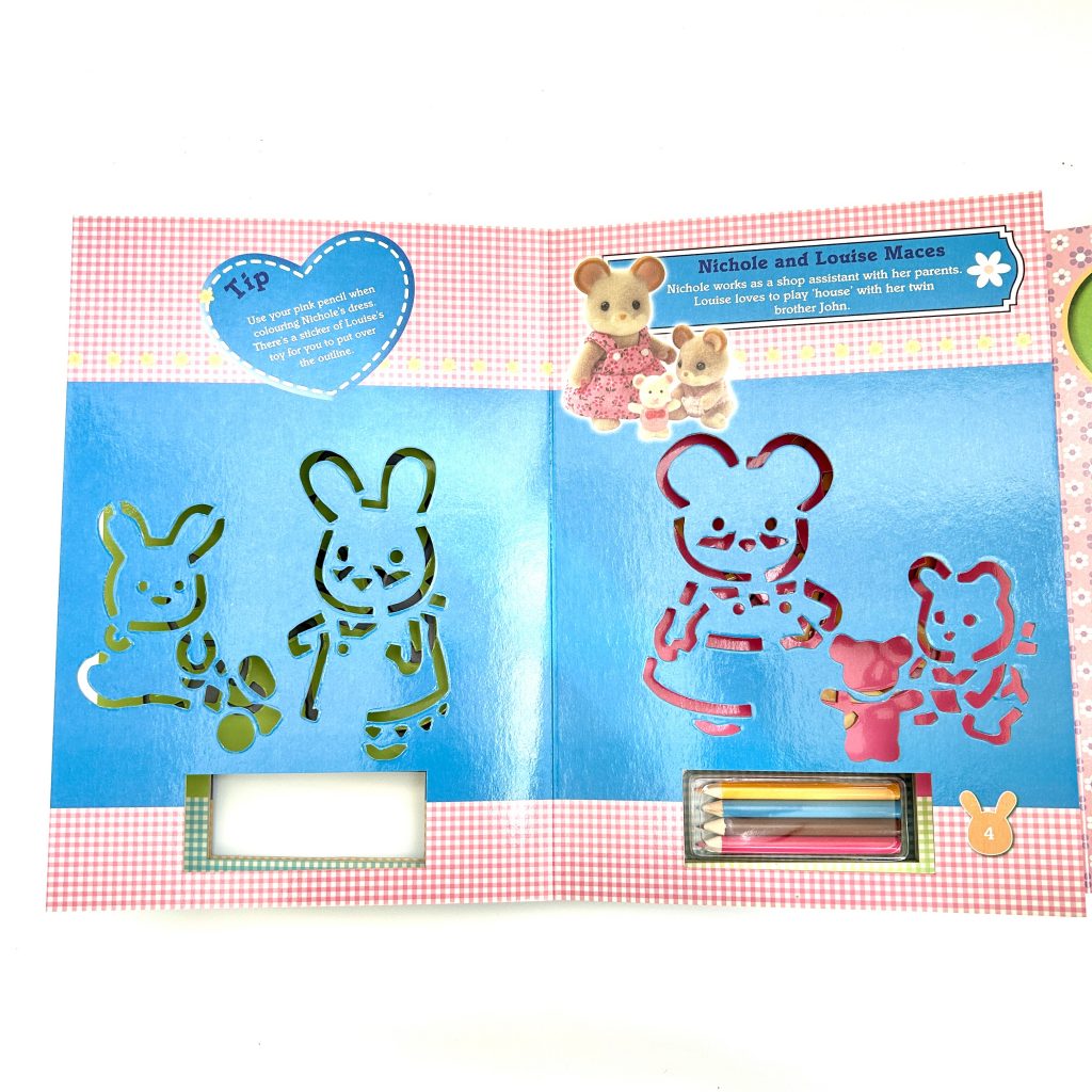 [used] Stencil Book Sylvanian Families Calico Critters