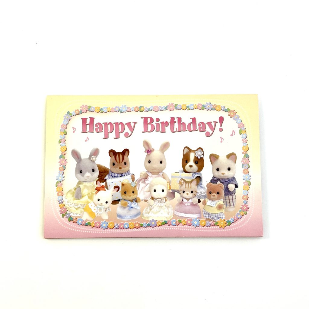[used] Birthday Card B Sylvanian Families Calico Critters