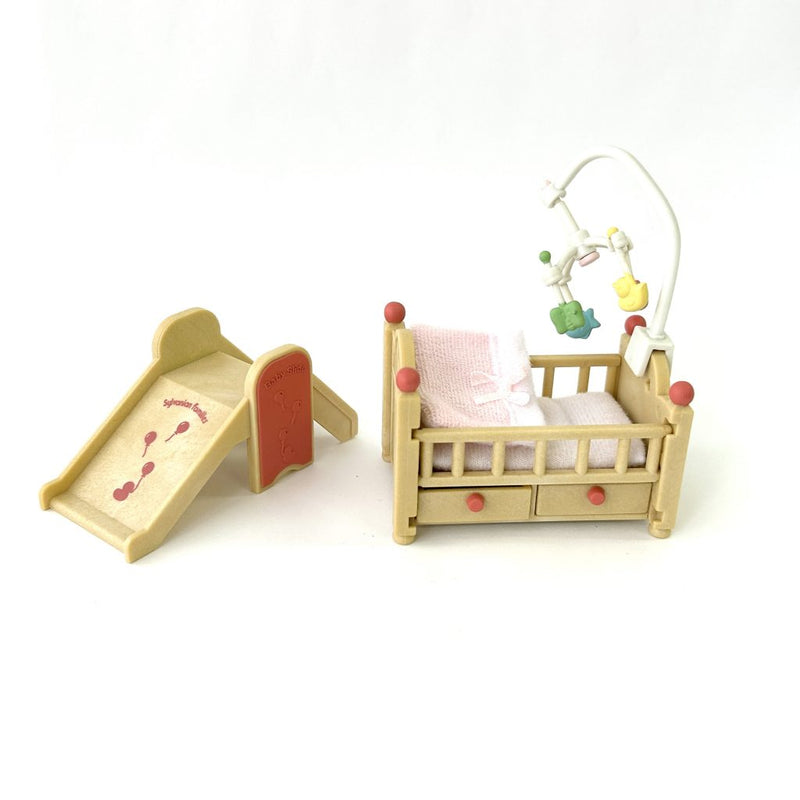 [Used] BABY BED SLIDE SET Epoch Japan Sylvanian Families