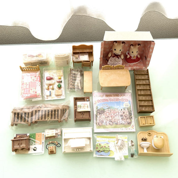 [Used] THE FURNITURE FOR THE "DREAM LARGE HOUSE WITH RED ROOF"  Sylvanian Families