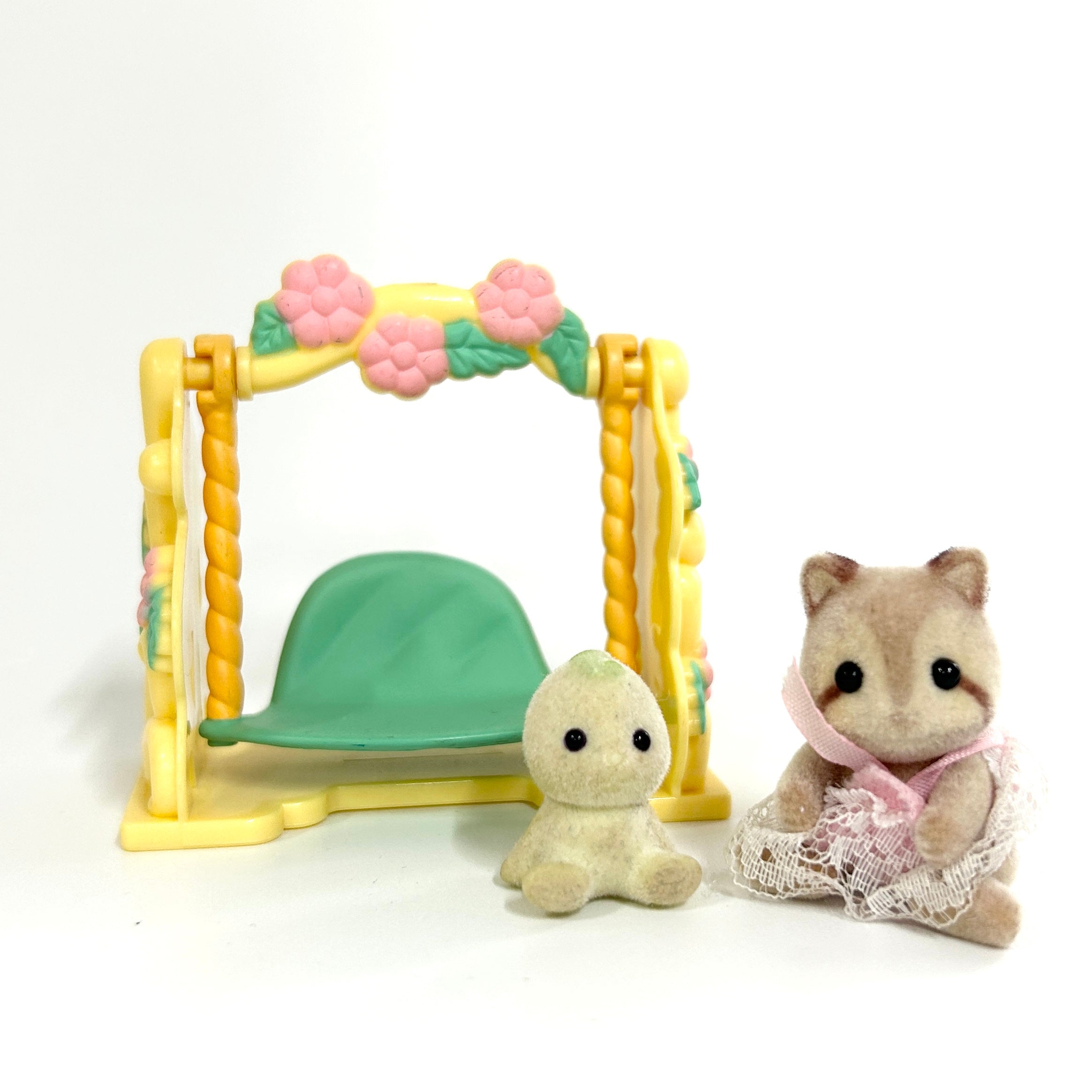 [used] Vintage Misty Forest Flower Swing 1997 F-10 Sylvanian Families Calico Critters
