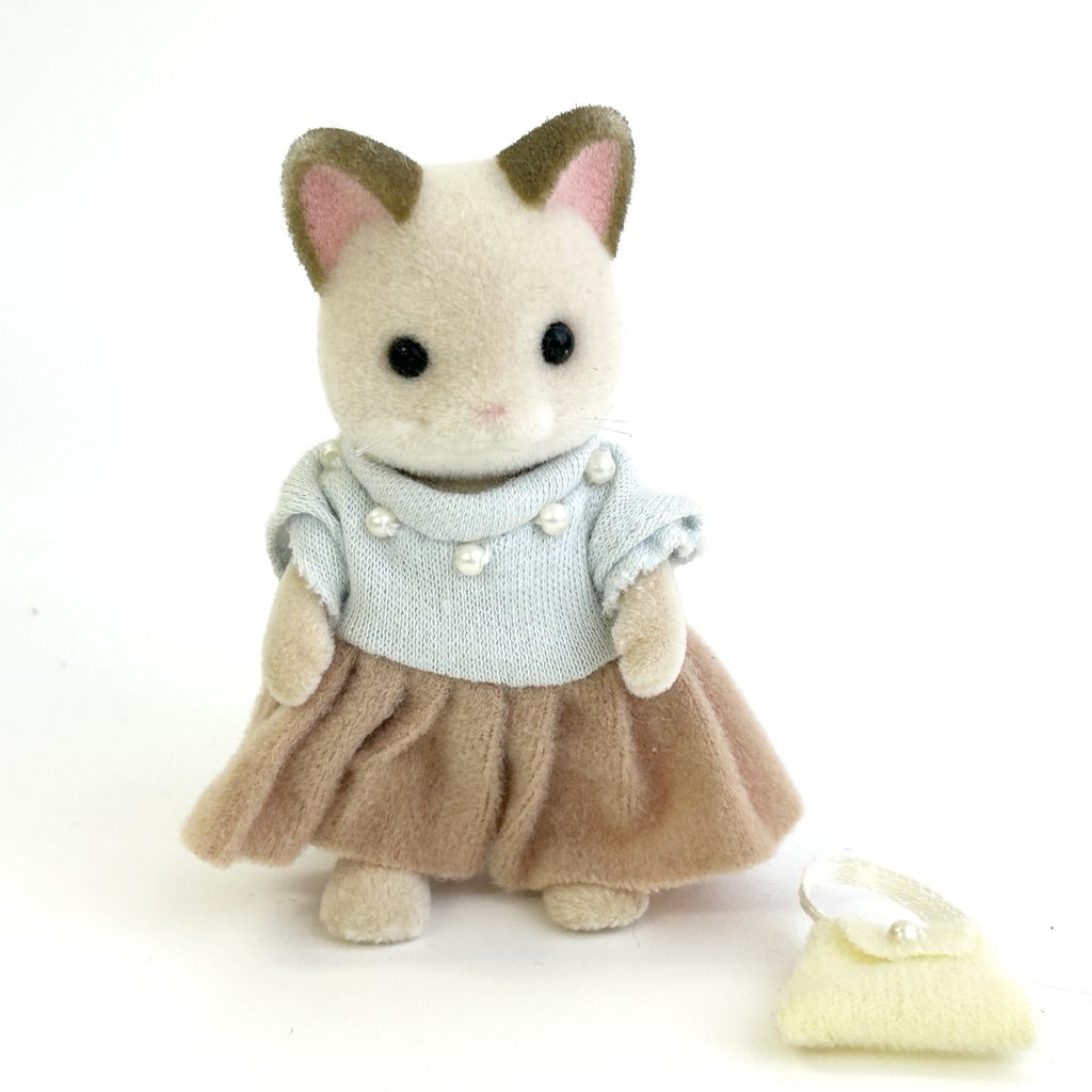 [used] Cream Cat Mother Sylvanian Families Calico Critters