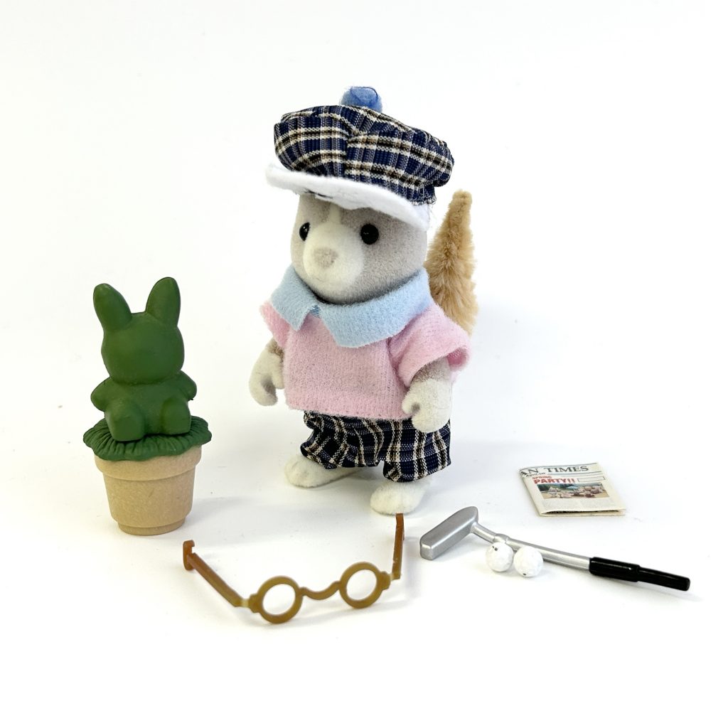 [used] Grandfather At Home Set Ochre Dog Golf Flair 4879F Sylvanian Families Calico Critters