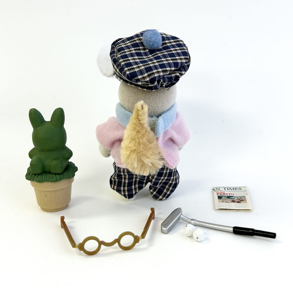 [used] Grandfather At Home Set Ochre Dog Golf Flair 4879F Sylvanian Families Calico Critters