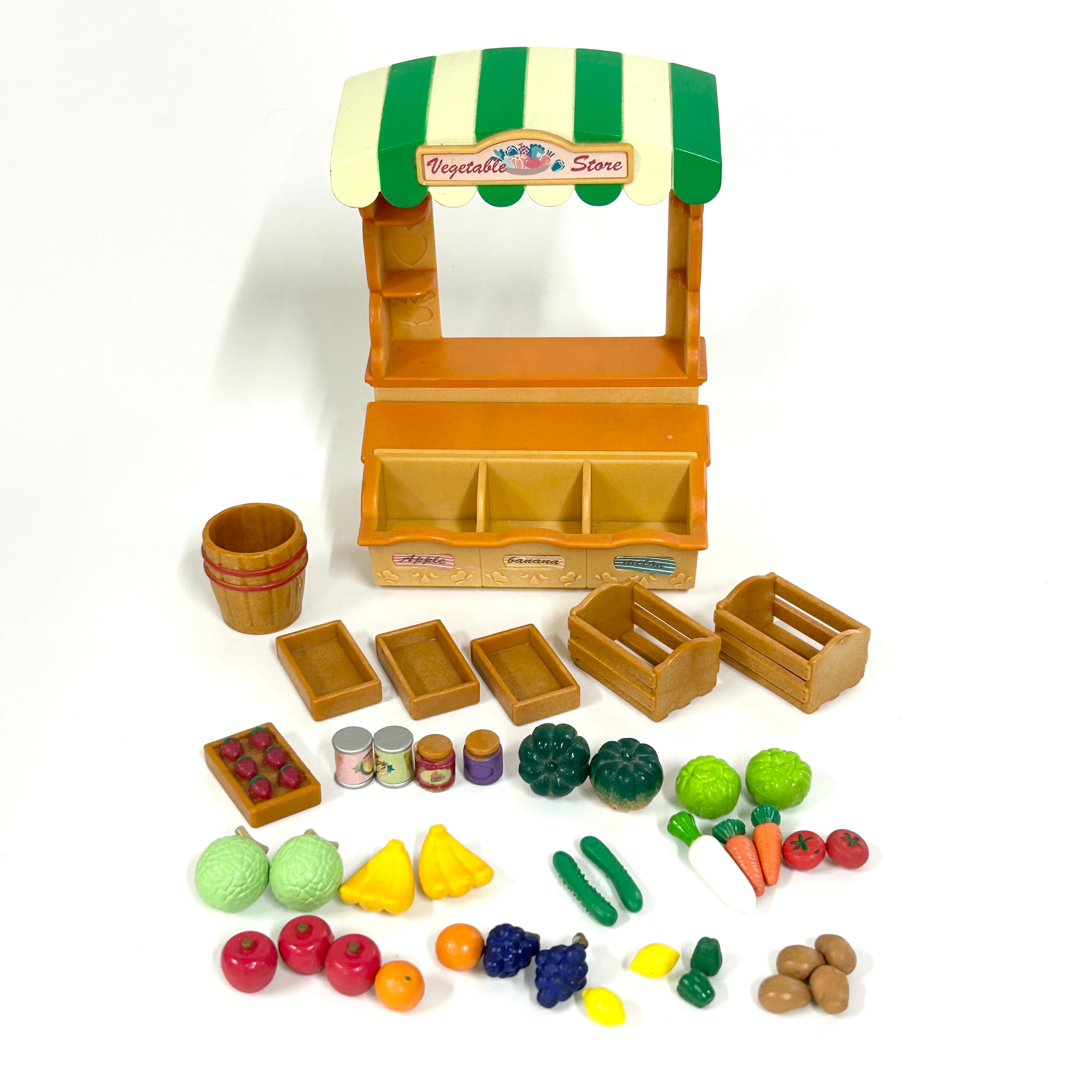 [used] Vintage Vegetable Store 1998 MI-03 Sylvanian Families Calico Critters