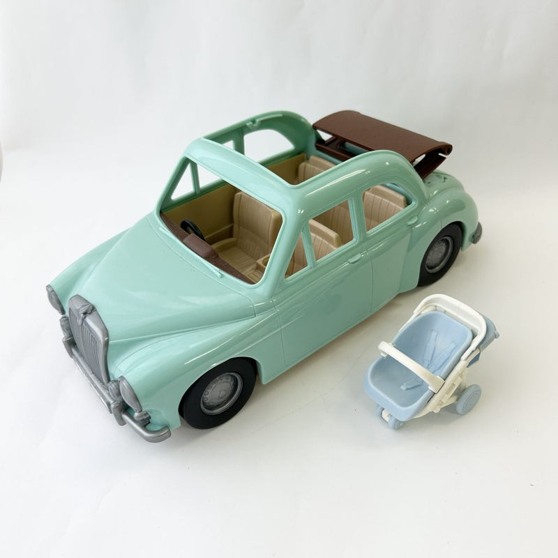 [Used] SALOON CAR MINT GREEN Limited Epoch Japan Sylvanian Families