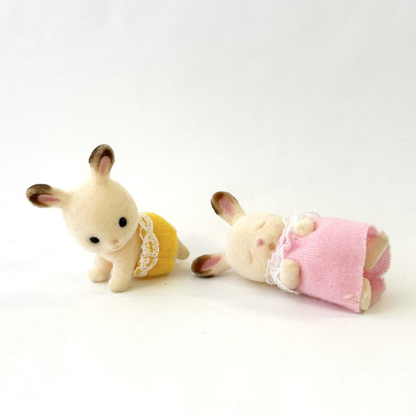 [Used] CHOCOLATE RABBIT TWINS SLEEPING Japan Sylvanian Families