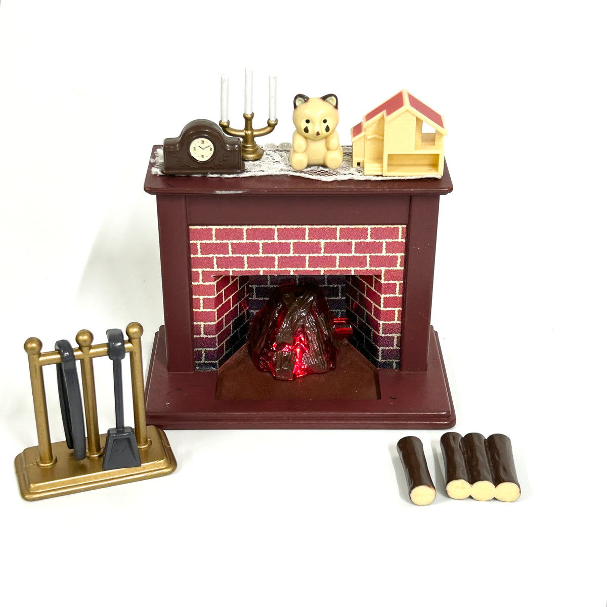 [used] Vintage Fireplace Set 1996 KA-77 Sylvanian Families Calico Critters