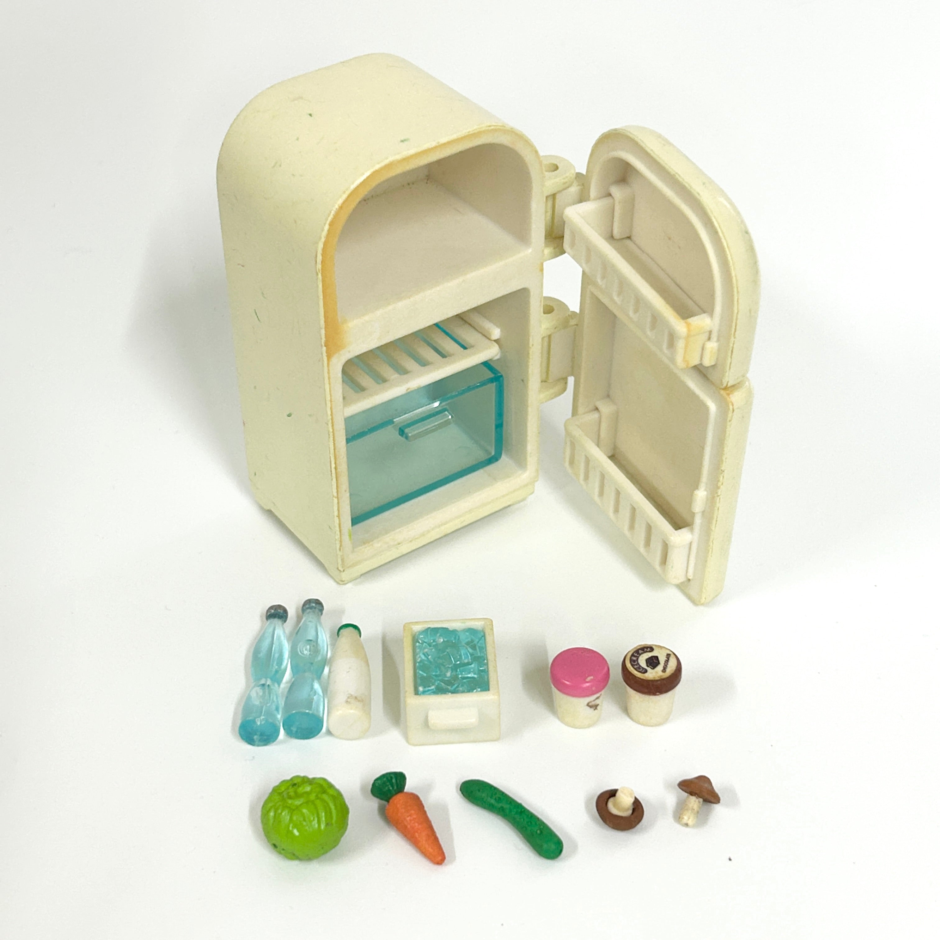 [used] Vintage Refrigerator Set 1997 KA-81 Sylvanian Families Calico Critters
