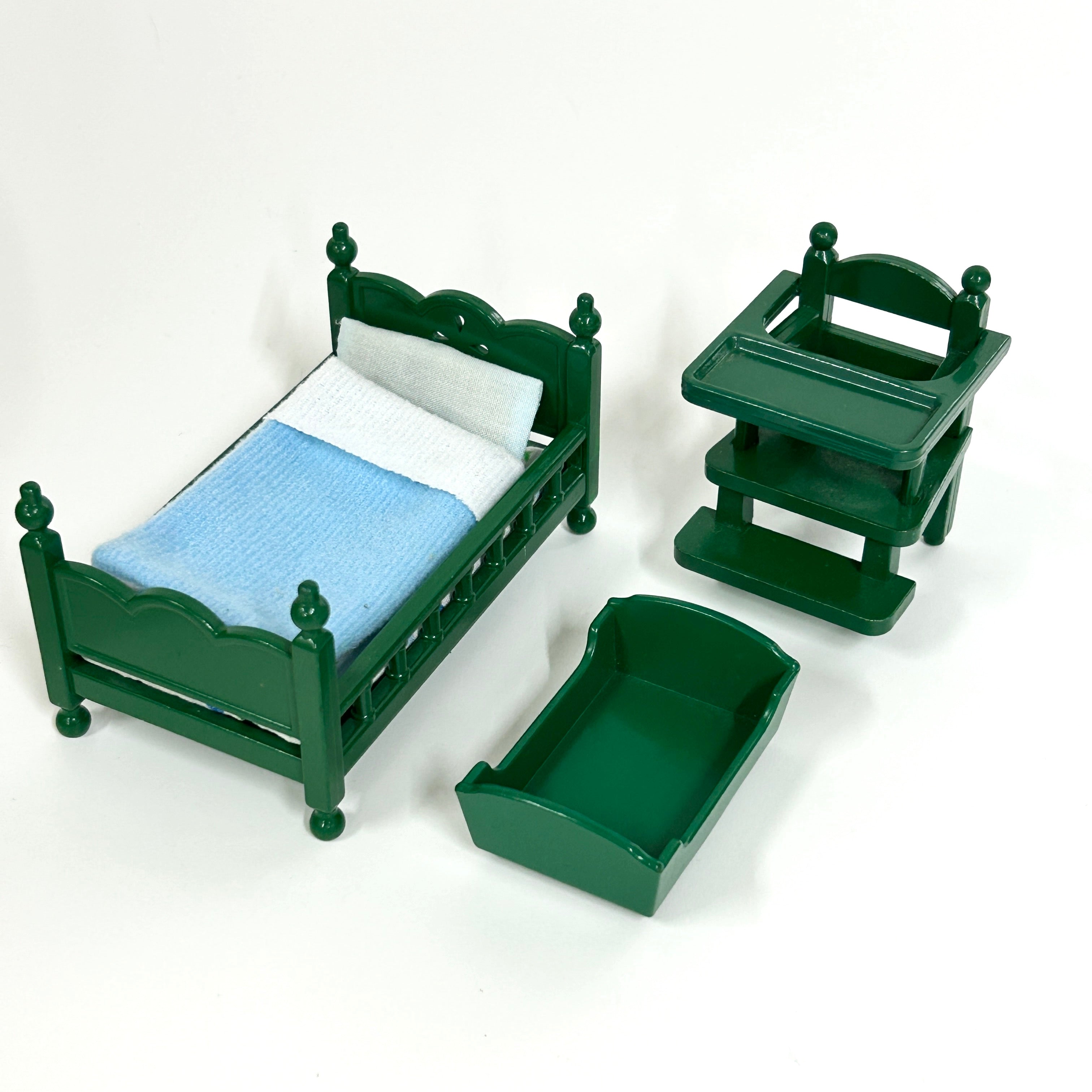 [used] Vintage Green Furniture Set Sylvanian Families Calico Critters