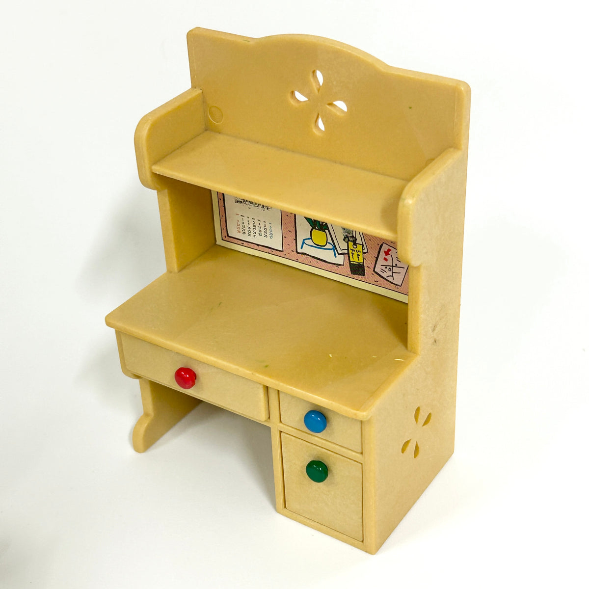 [used] Vintage Study Desk Set 1995 KA-68 Sylvanian Families Calico Critters