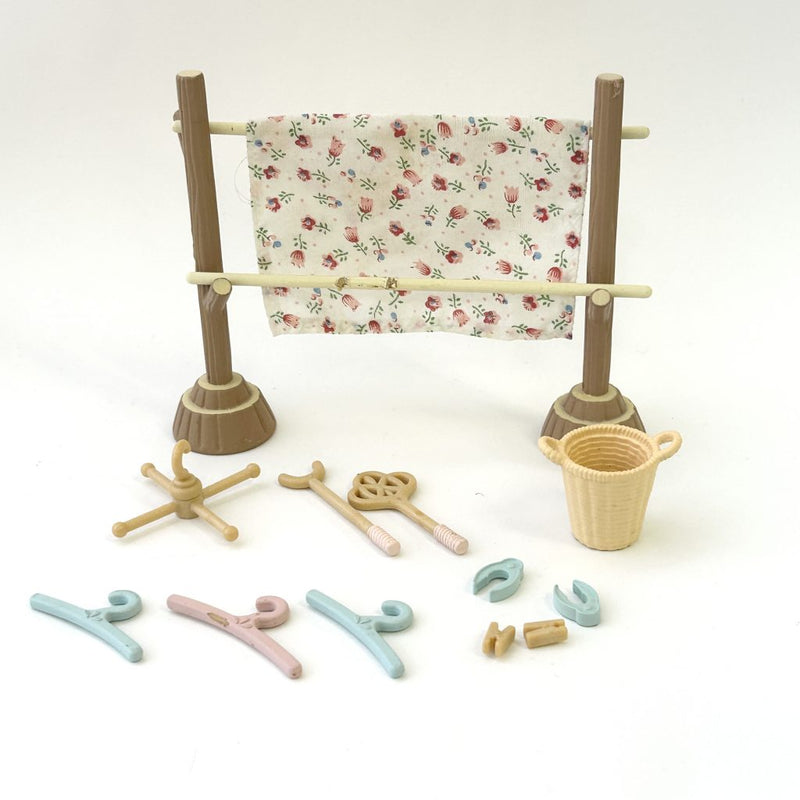 [Used] WASHING CLOTHESPOLE SET KA-610 Epoch Sylvanian Families