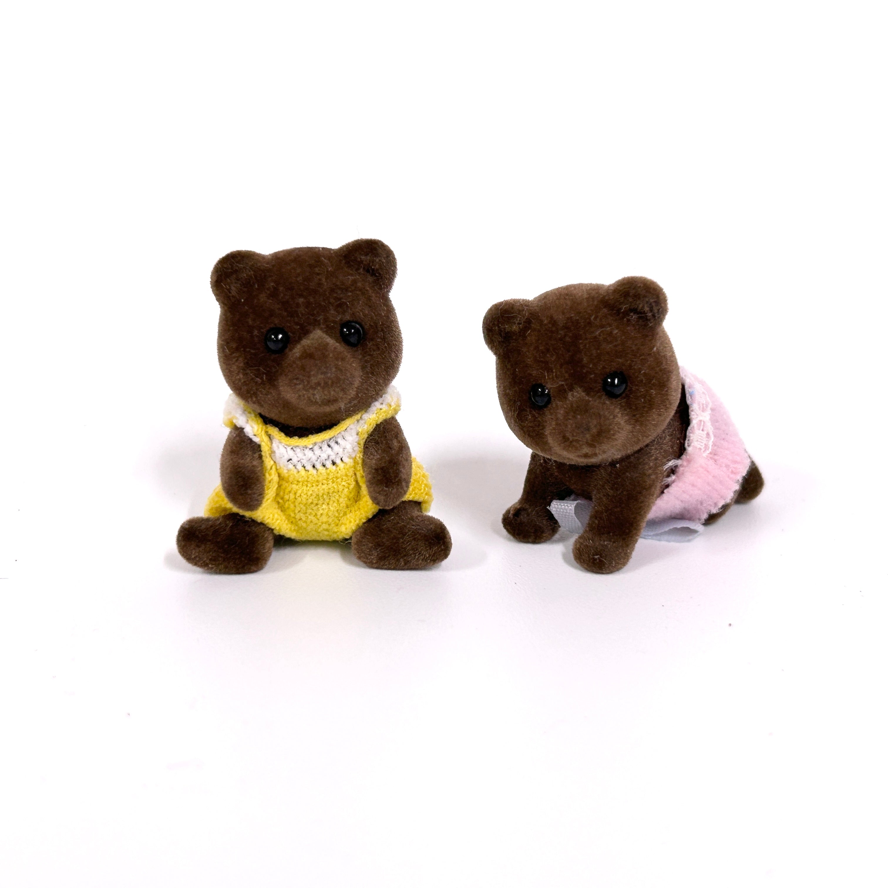 [used] Vintage Brown Bear Twins Sylvanian Families Calico Critters
