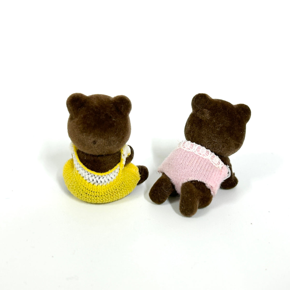 [used] Vintage Brown Bear Twins Sylvanian Families Calico Critters