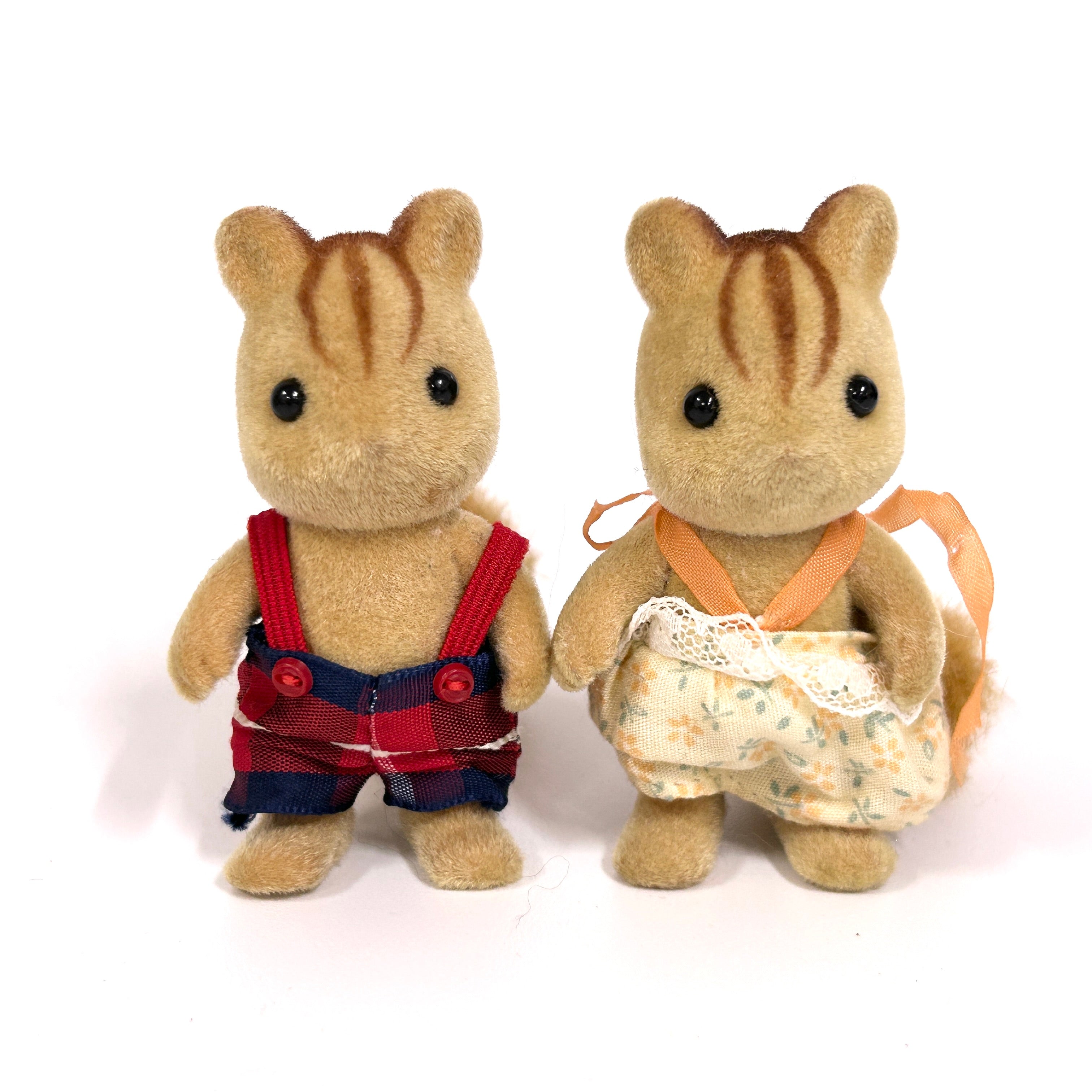 [used] Vintage Squirrel Boy Girl Sylvanian Families Calico Critters