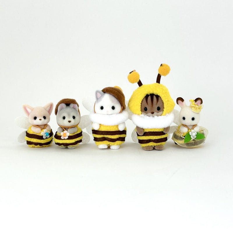 [Used] HONEYBEE BABIES SET LATTE CAT SQUIRREL HUSKY Calico Clitters Sylvanian Families