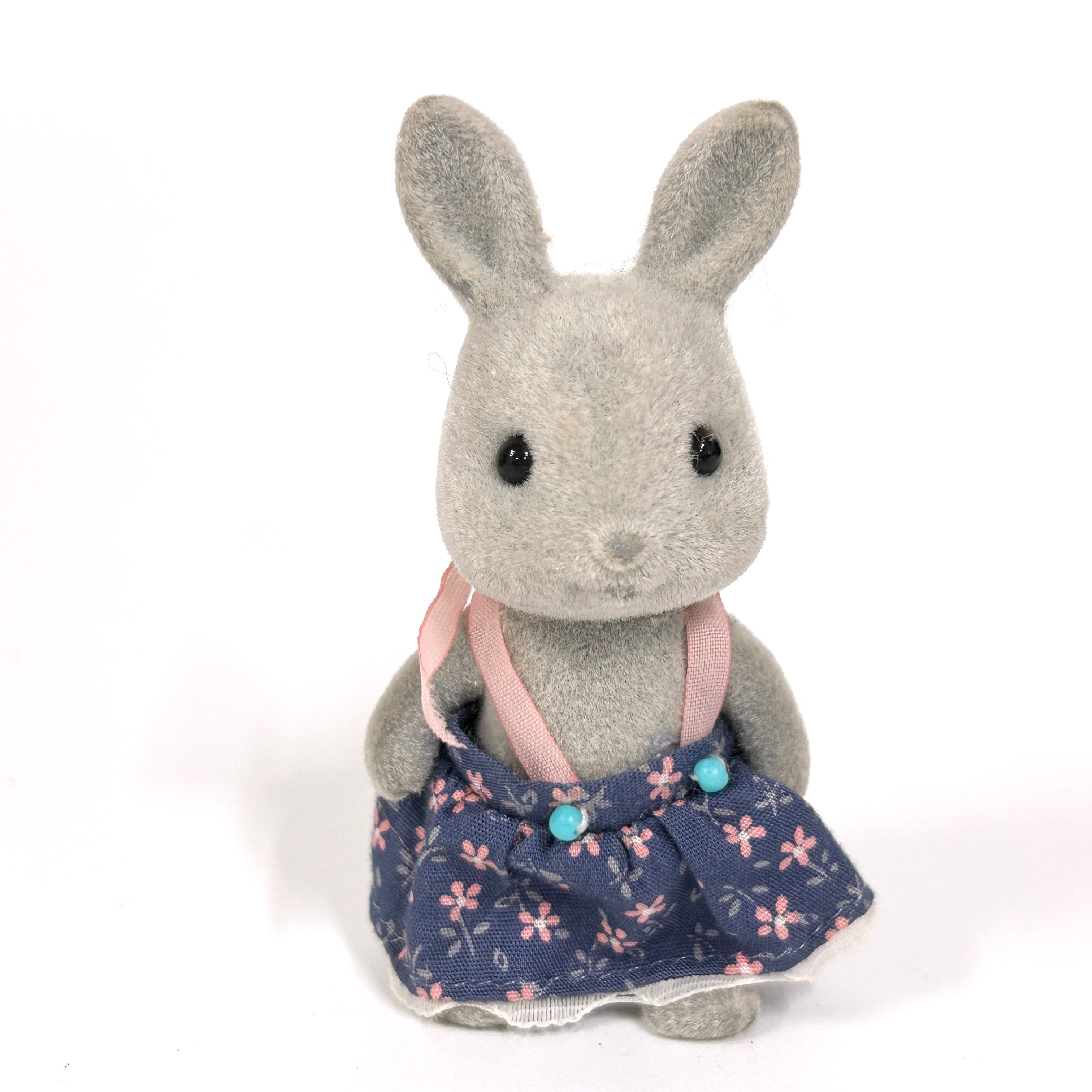 [used] Vintage Grey Rabbit Girl Sylvanian Families Calico Critters