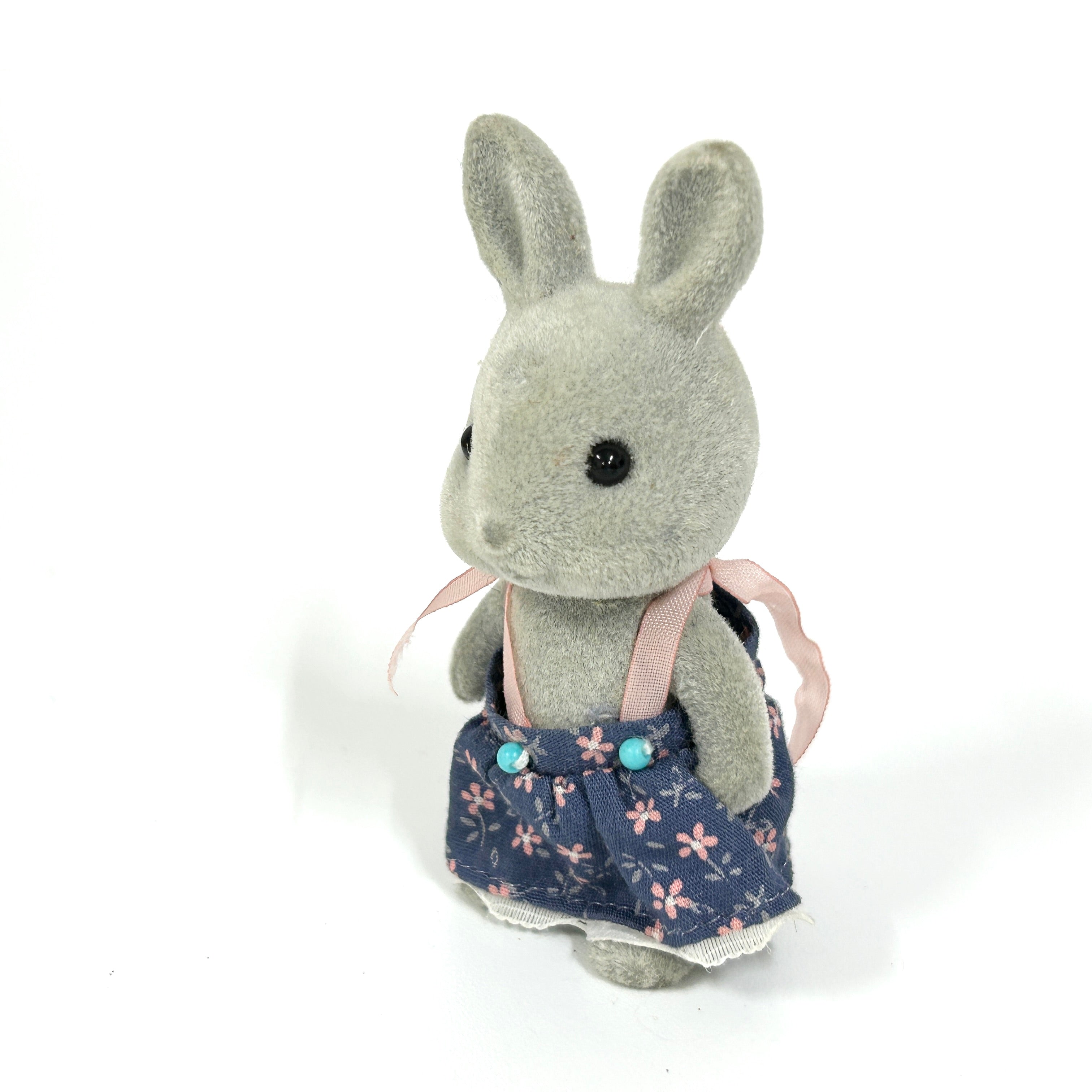 [used] Vintage Grey Rabbit Girl Sylvanian Families Calico Critters