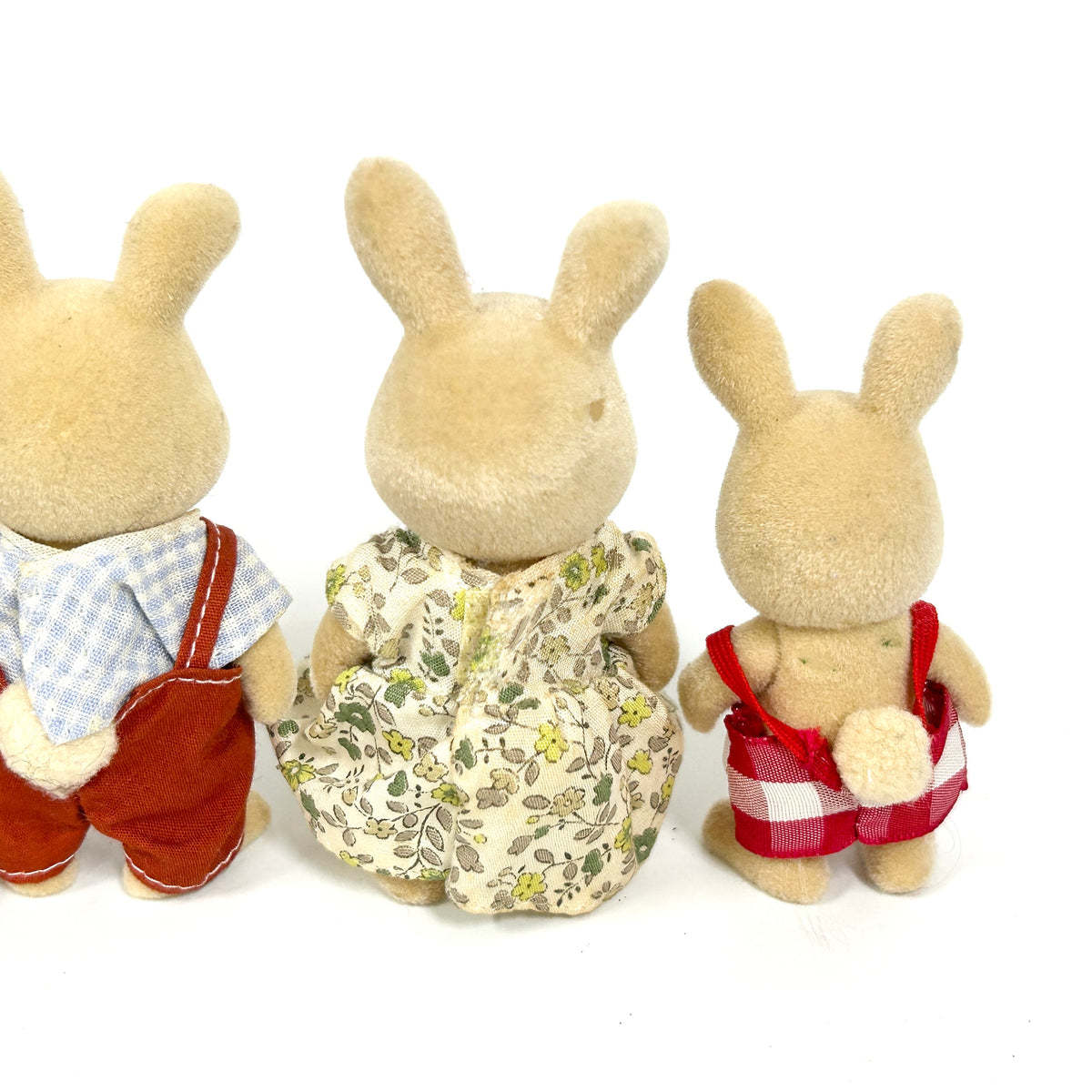 [used] Vintage Ivory Rabbit Family Sylvanian Families Calico Critters