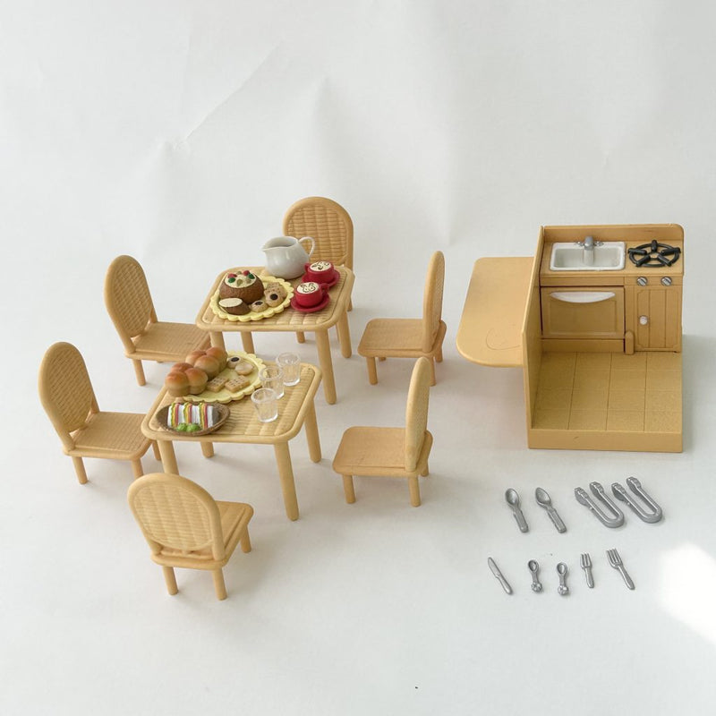 [Used] STORE KITCHEN AND TABLE SET Japan Sylvanian Families
