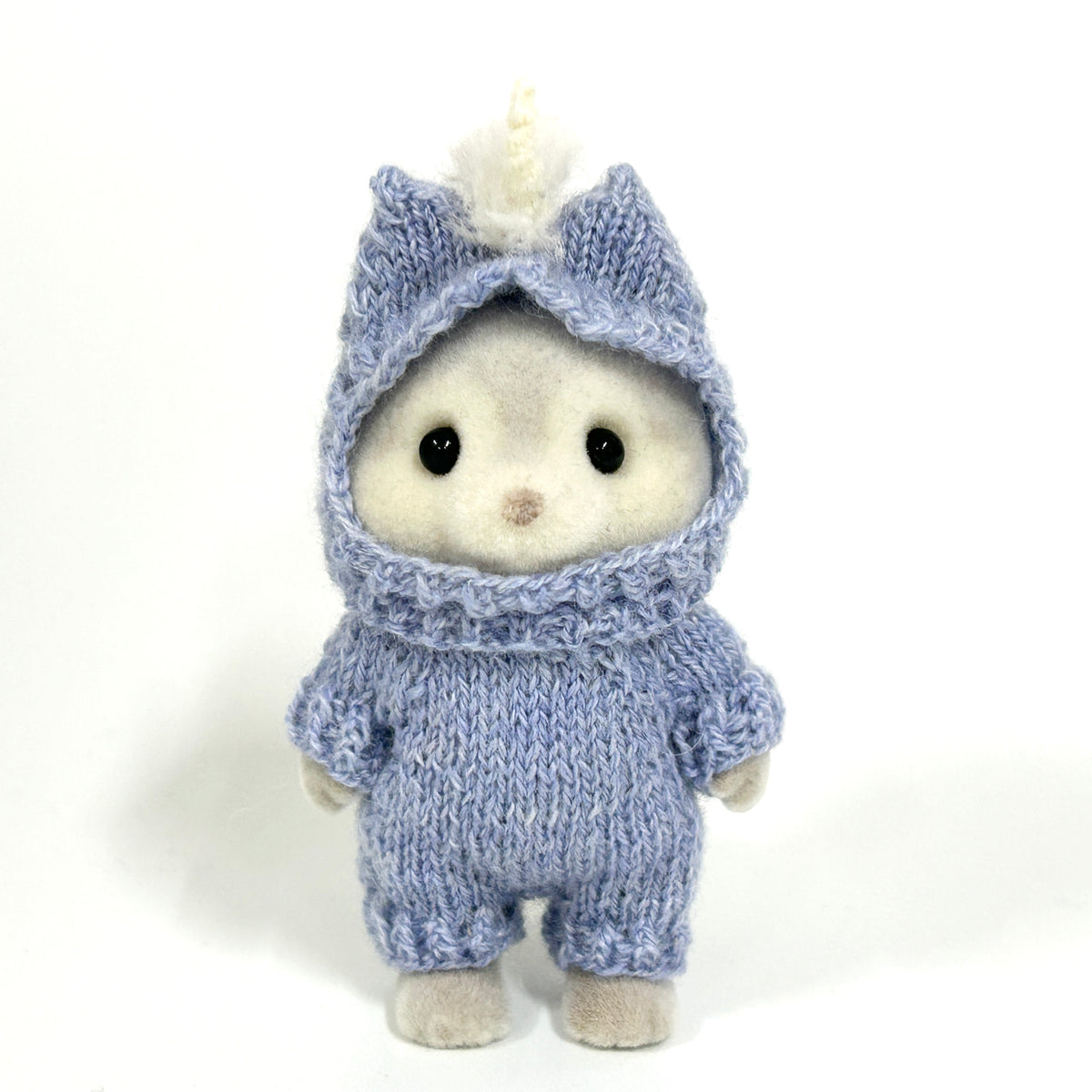 Knitted Unicorn Costume Blue Handmade