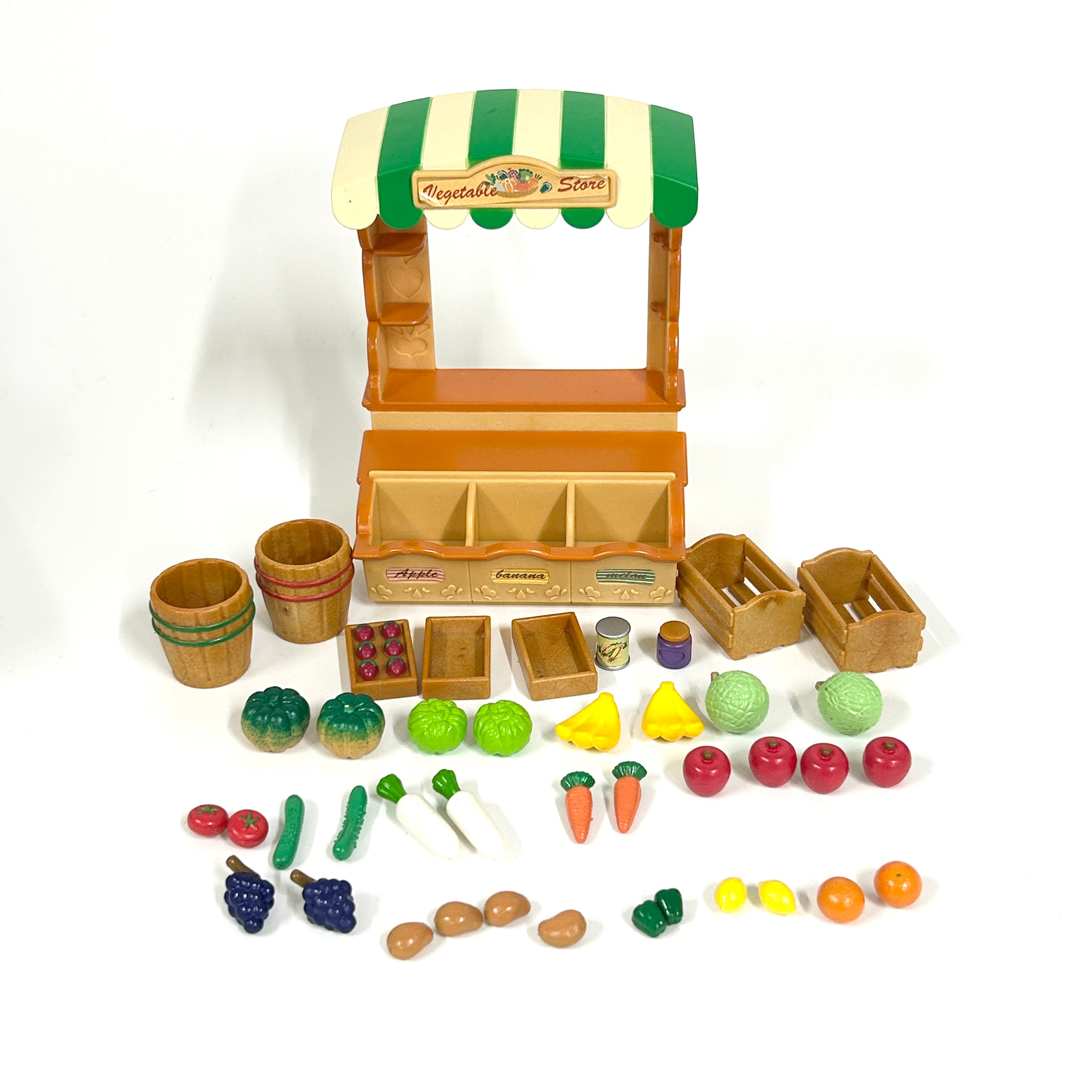 [used] Vintage Vegetable Store 1998 MI-03 Sylvanian Families Calico Critters