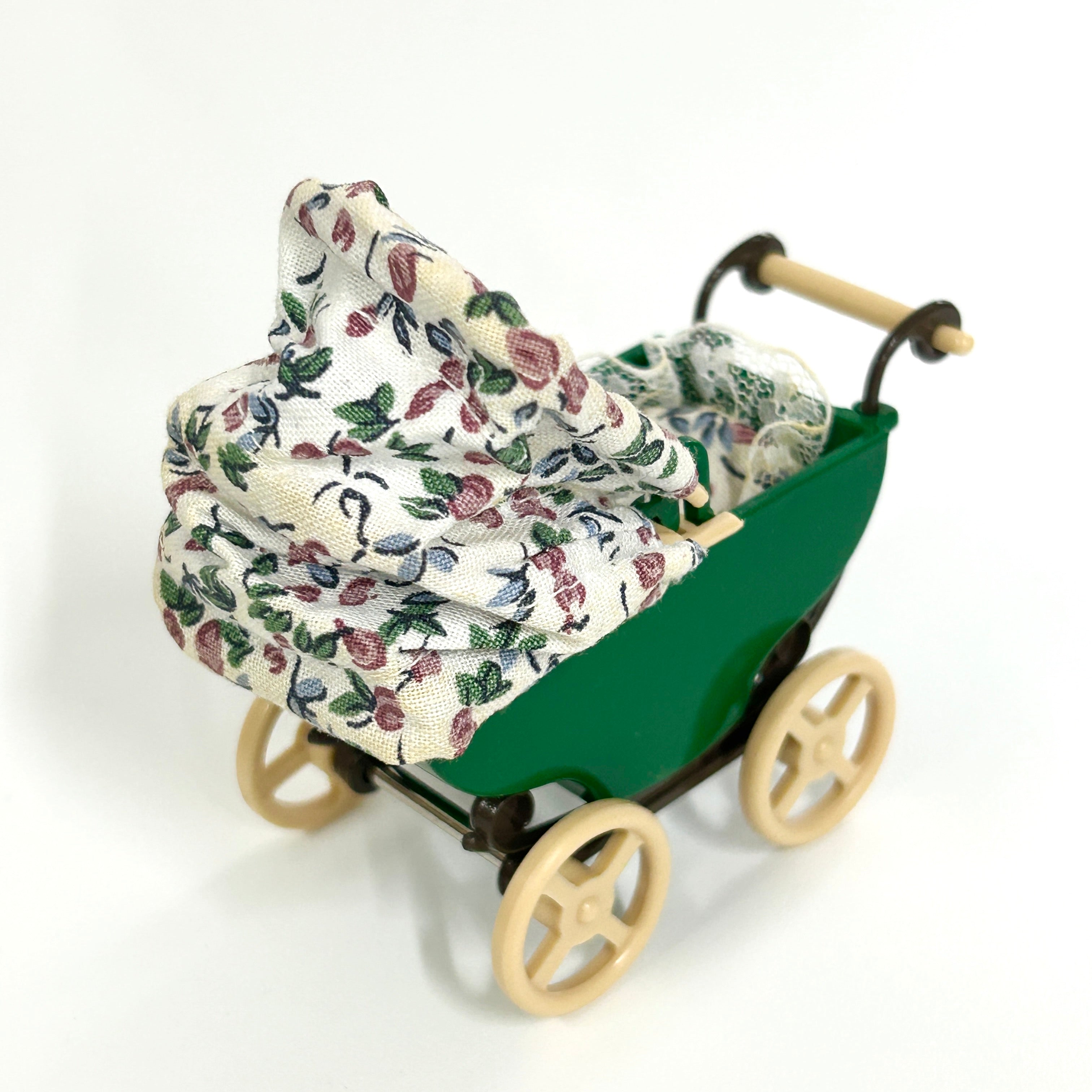 [used] Vintage Green Stroller 1985 KA-15 Sylvanian Families Calico Critters
