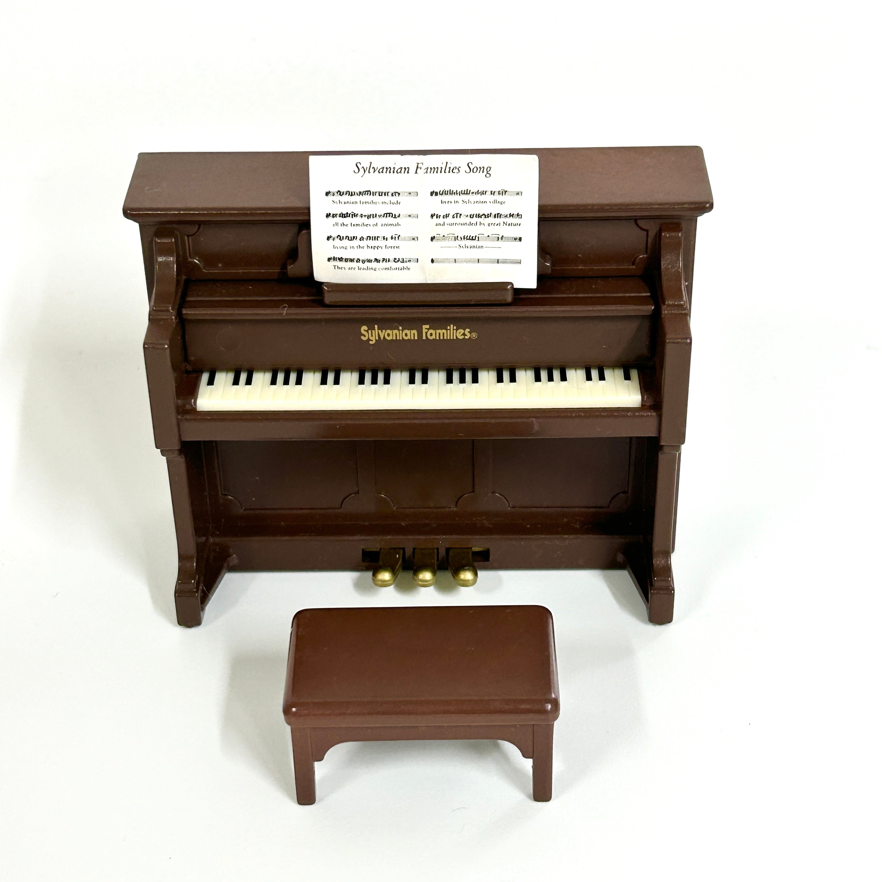 [used] Vintage Brown Upright Piano Set 1996 KA-72 Sylvanian Families Calico Critters