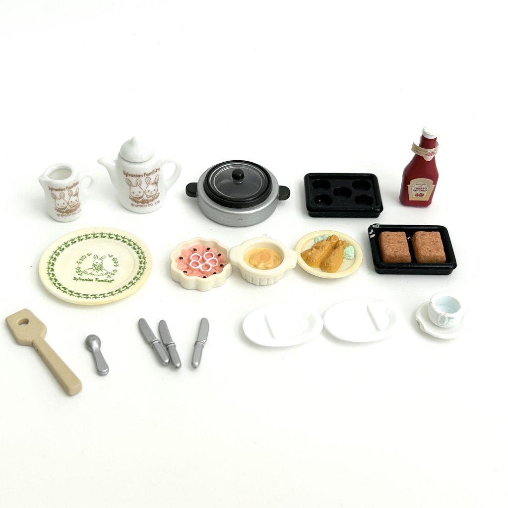 [used] Small Parts Set for Kitchen Sylvanian Families Calico Critters