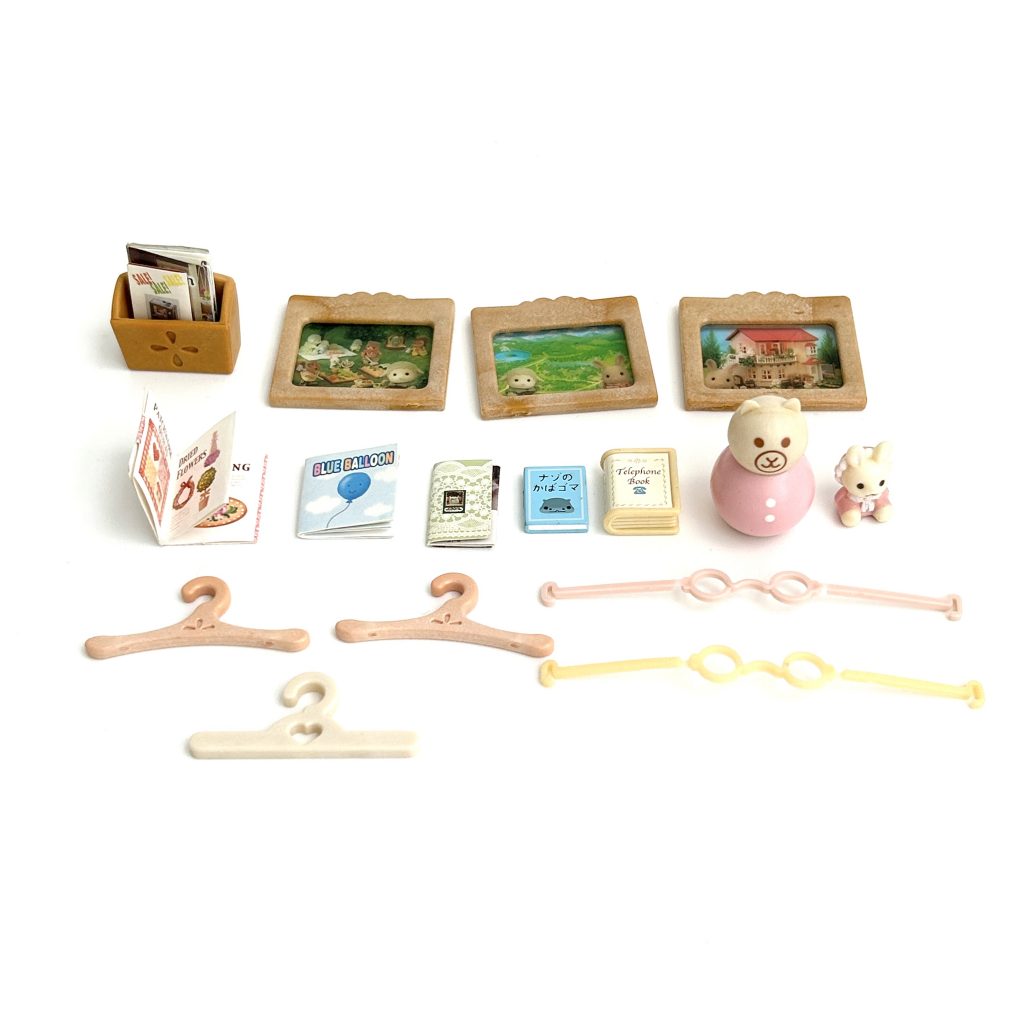 [used] Small Parts Set Glasses Hanger Book Sylvanian Families Calico Critters