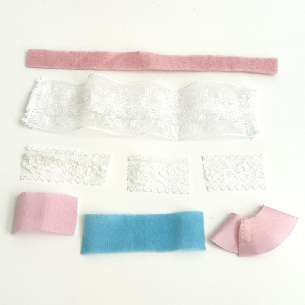 [used] Towel and Muffler with Lace Set Sylvanian Families Calico Critters