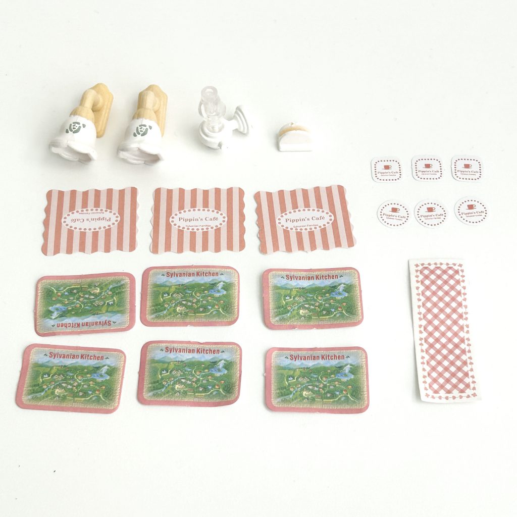 [used] Placemat and Coaster Set with Lamp Sylvanian Families Calico Critters