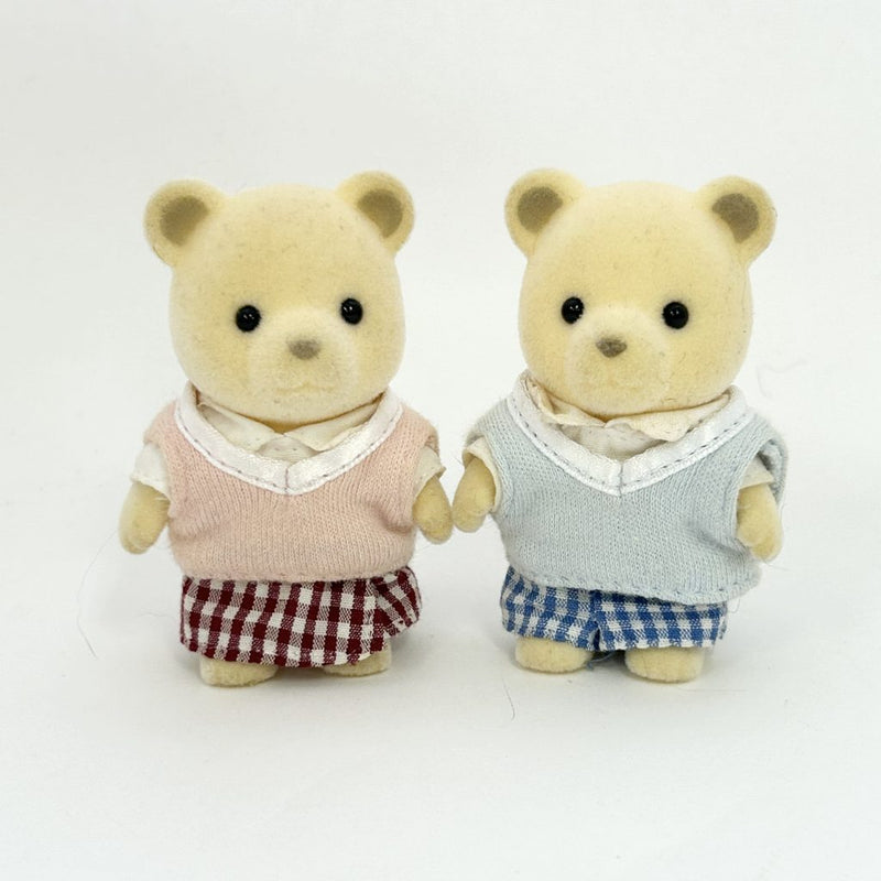 [Used] INTERNATIONAL STUDENT WHITE POLAR BEAR GIRL & BOY S-106 Japan Sylvanian Families