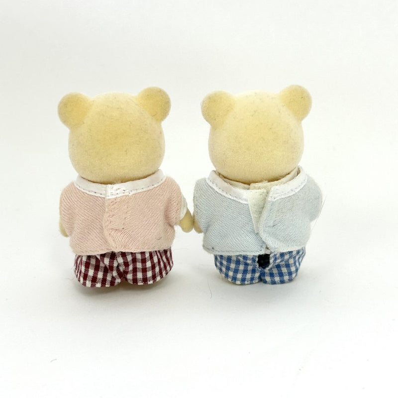 [Used] INTERNATIONAL STUDENT WHITE POLAR BEAR GIRL & BOY S-106 Japan Sylvanian Families