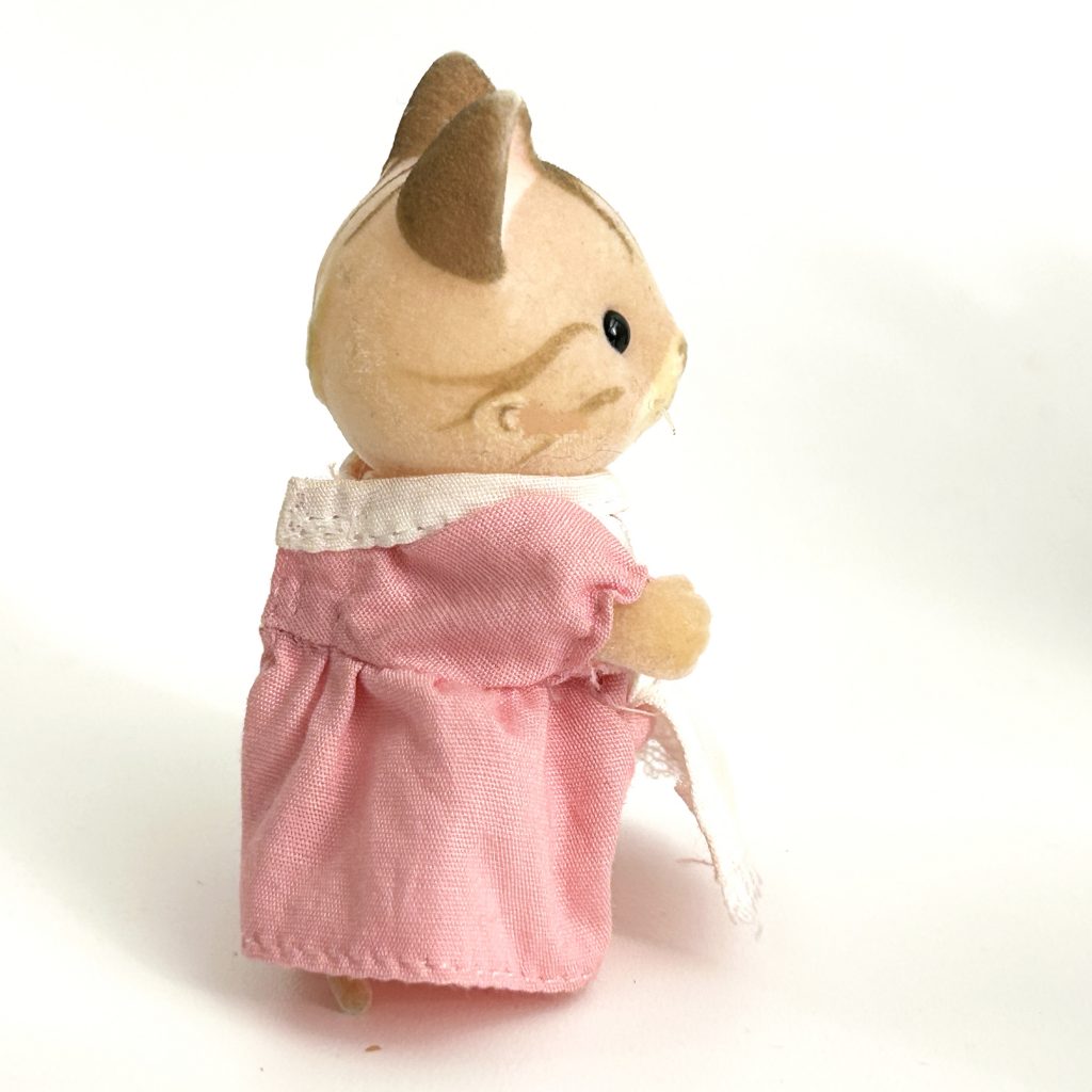 [used] Pink Striped Cat Girl Sylvanian Families Calico Critters
