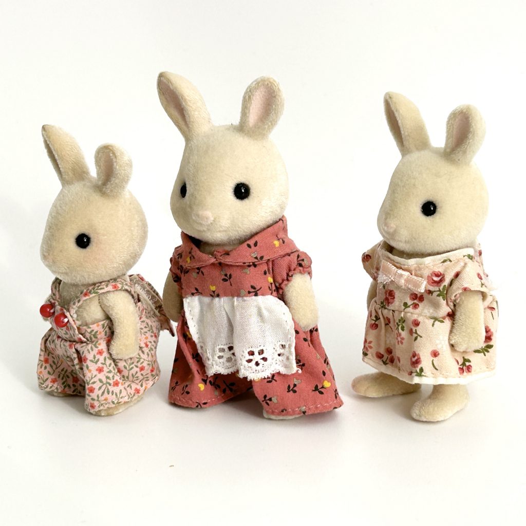 [used] Milk Rabbit Mother Girl Sylvanian Families Calico Critters