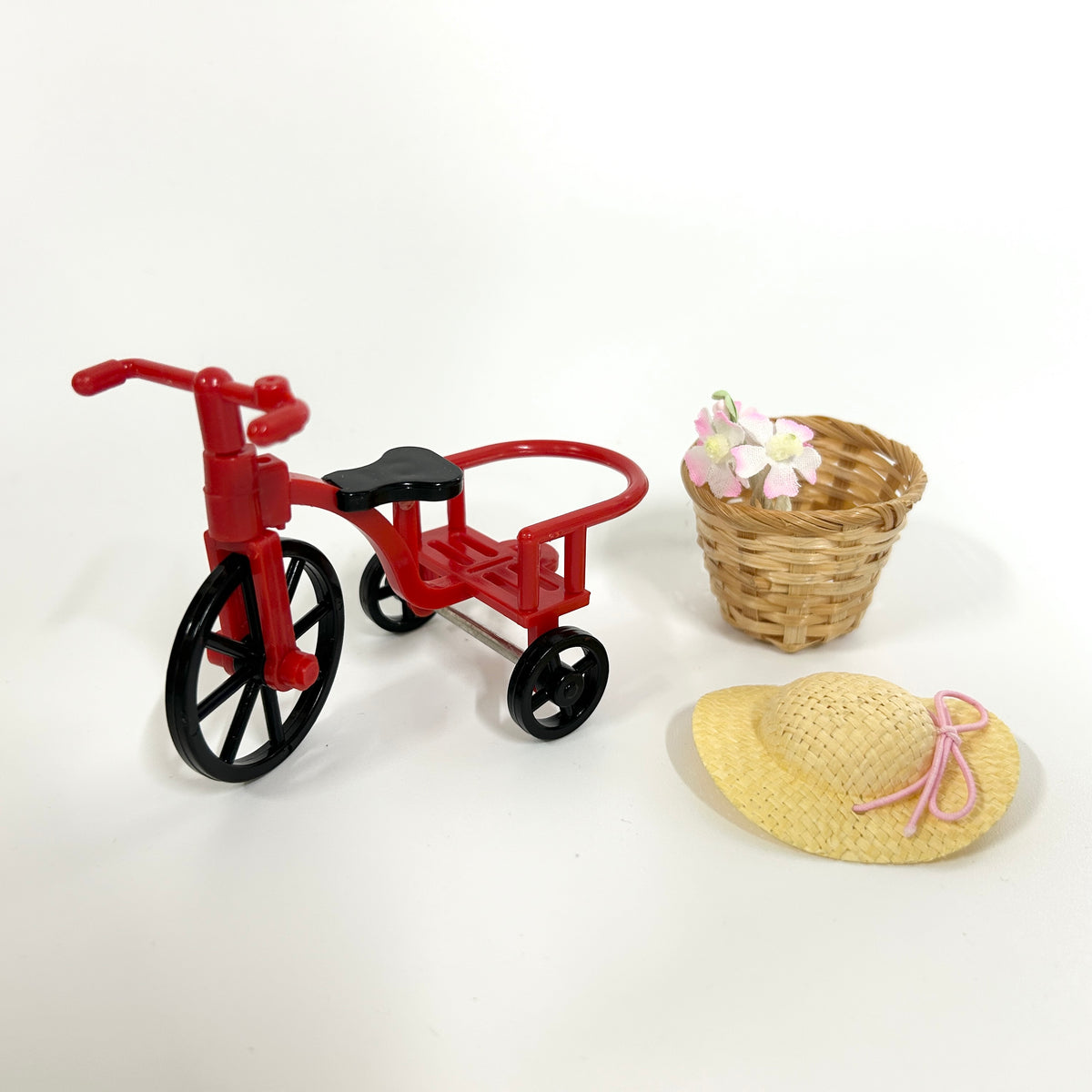 [used] Vintage Three Wheel Bike Set 1989 KA-55 Sylvanian Families Calico Critters
