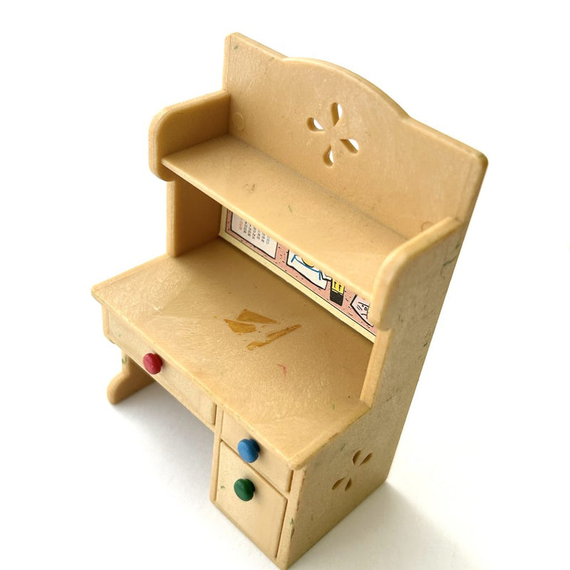 [Used] STUDY DESK SHELF PICTURE SET Epoch Japan Sylvanian Families