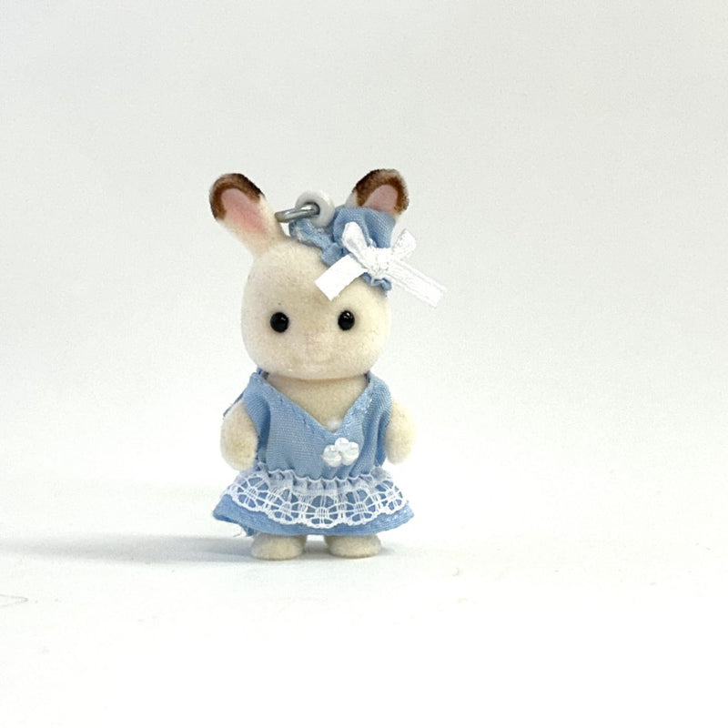 [Used] CHOCOLATE RABBIT KEYCHAIN BLUE Epoch Japan Sylvanian Families