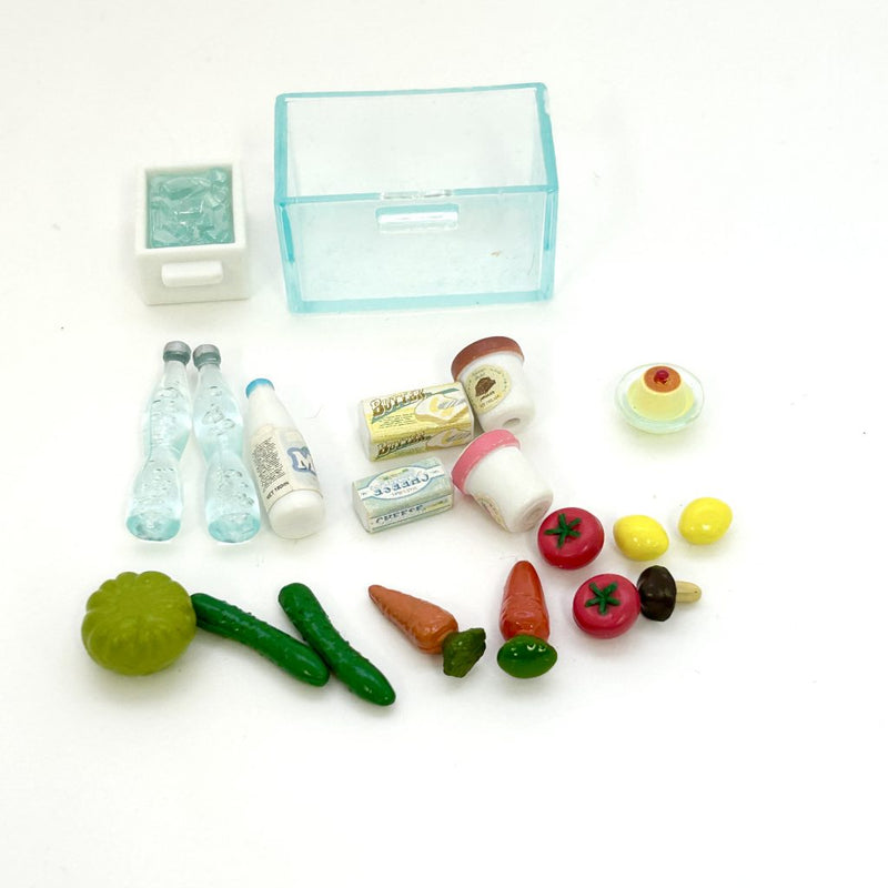 [Used] ACCESSORY SET FOR REFRIGERATOR Epoch Japan Sylvanian Families