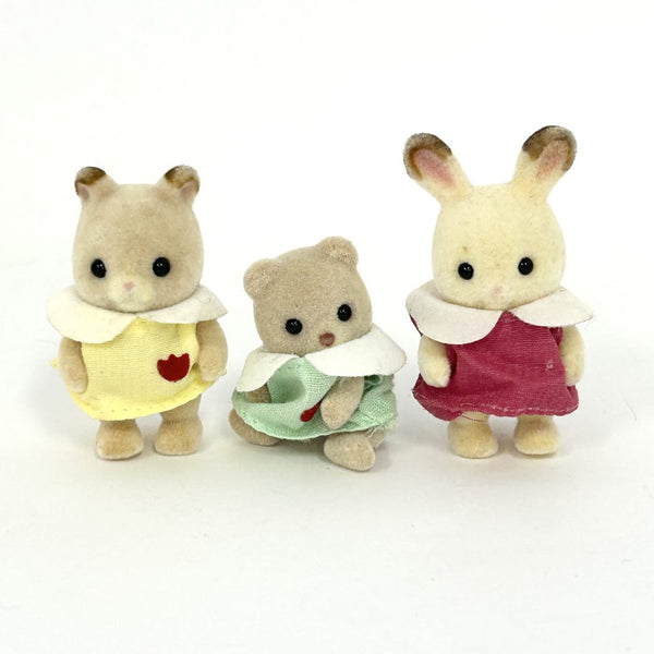 [Used] BABIES HAMSTER BEAR CHOCOLATE RABBIT Epoch Sylvanian Families