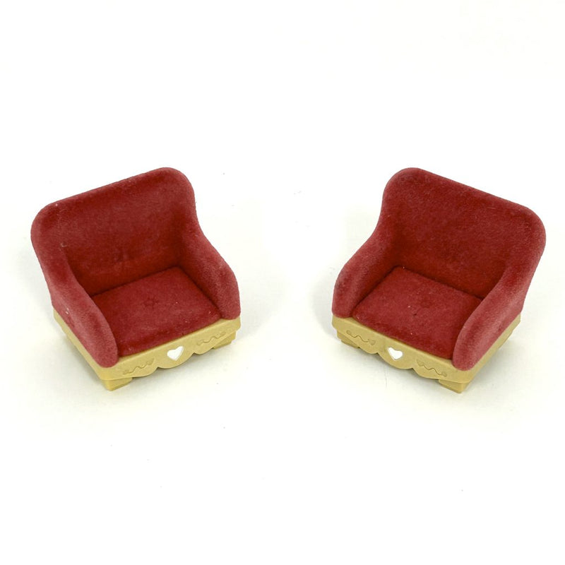 [Used] RED ARMCHAIR SET Epoch Sylvanian Families