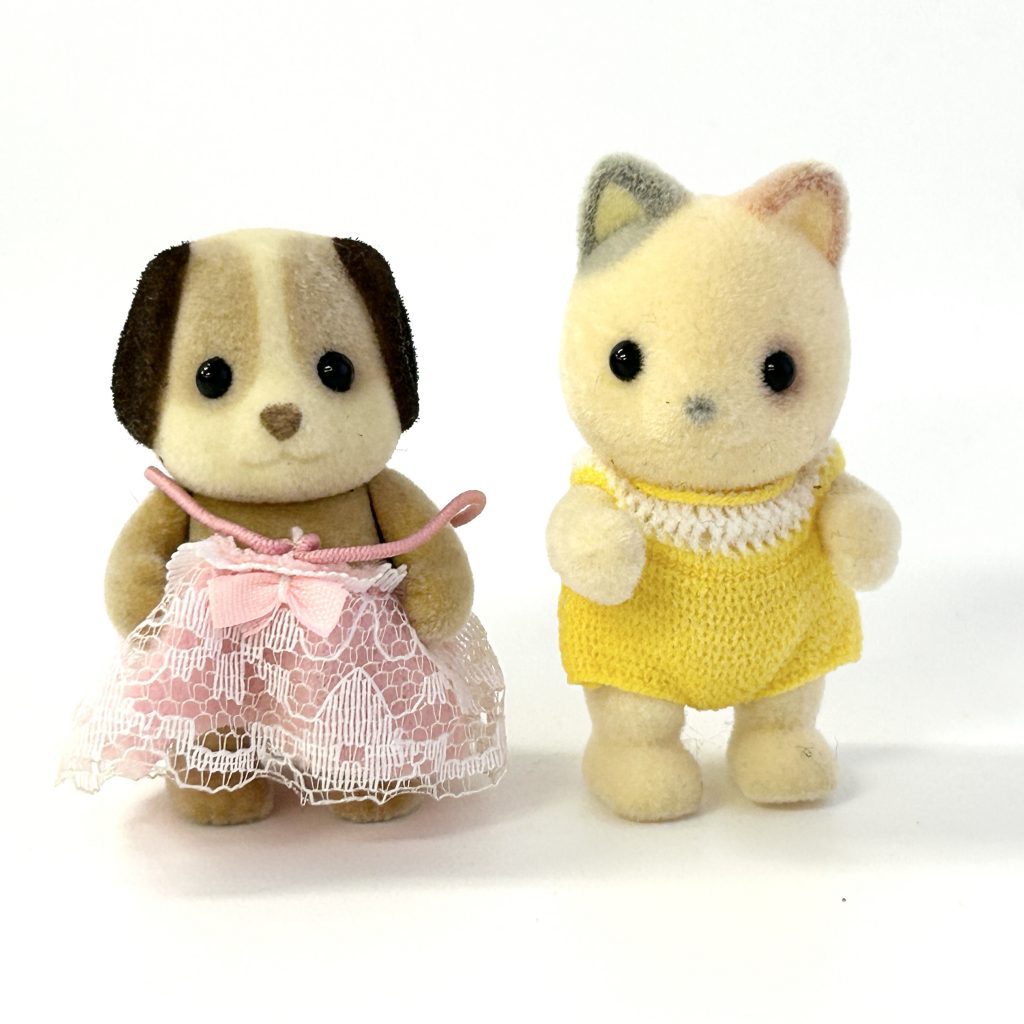 [used] Dog and Whisker Spotted Cat Baby Sylvanian Families Calico Critters
