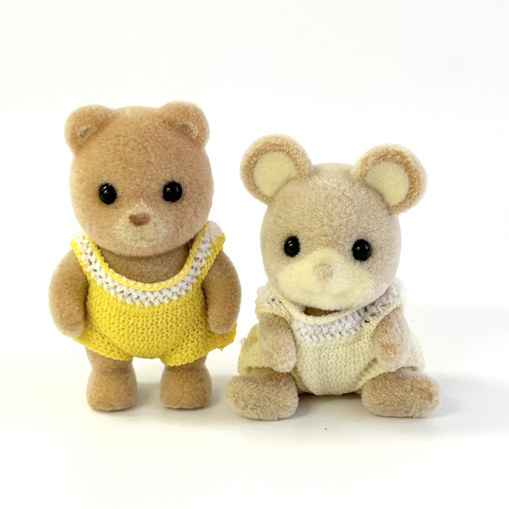 [used] Bear and Mouse Baby Sylvanian Families Calico Critters