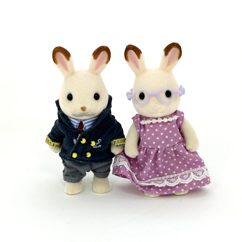 [Used] CHOCOLATE RABBIT GRANDFATHER GRANDMOTHER U-68 Sylvanian Families