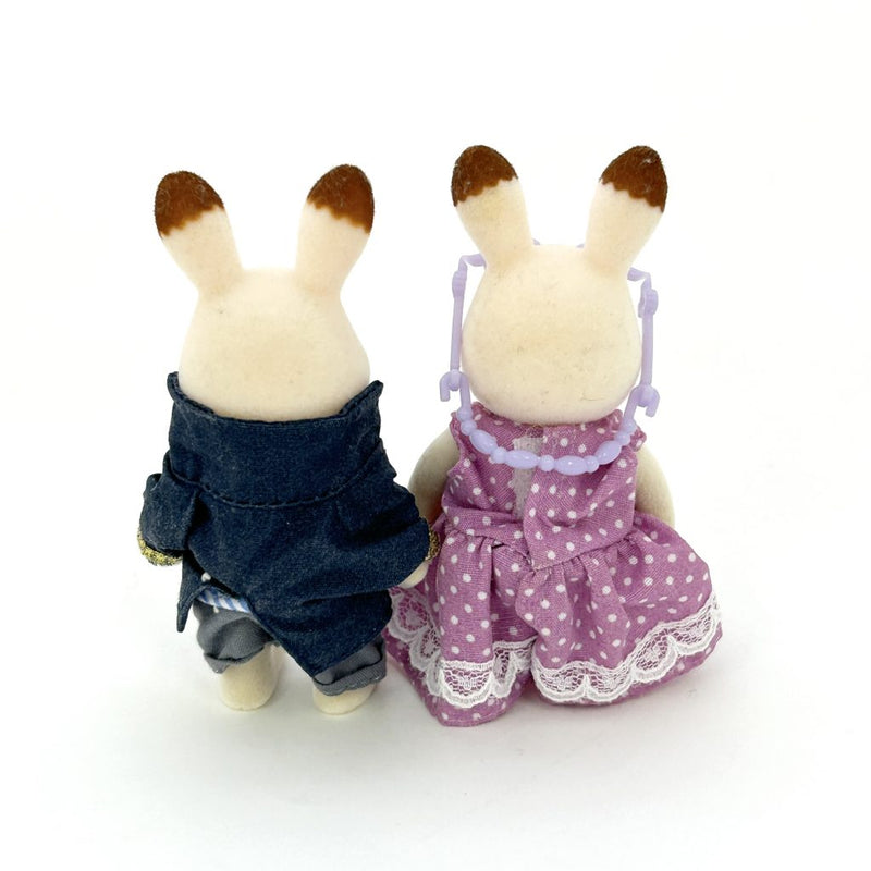 [Used] CHOCOLATE RABBIT GRANDFATHER GRANDMOTHER U-68 Sylvanian Families