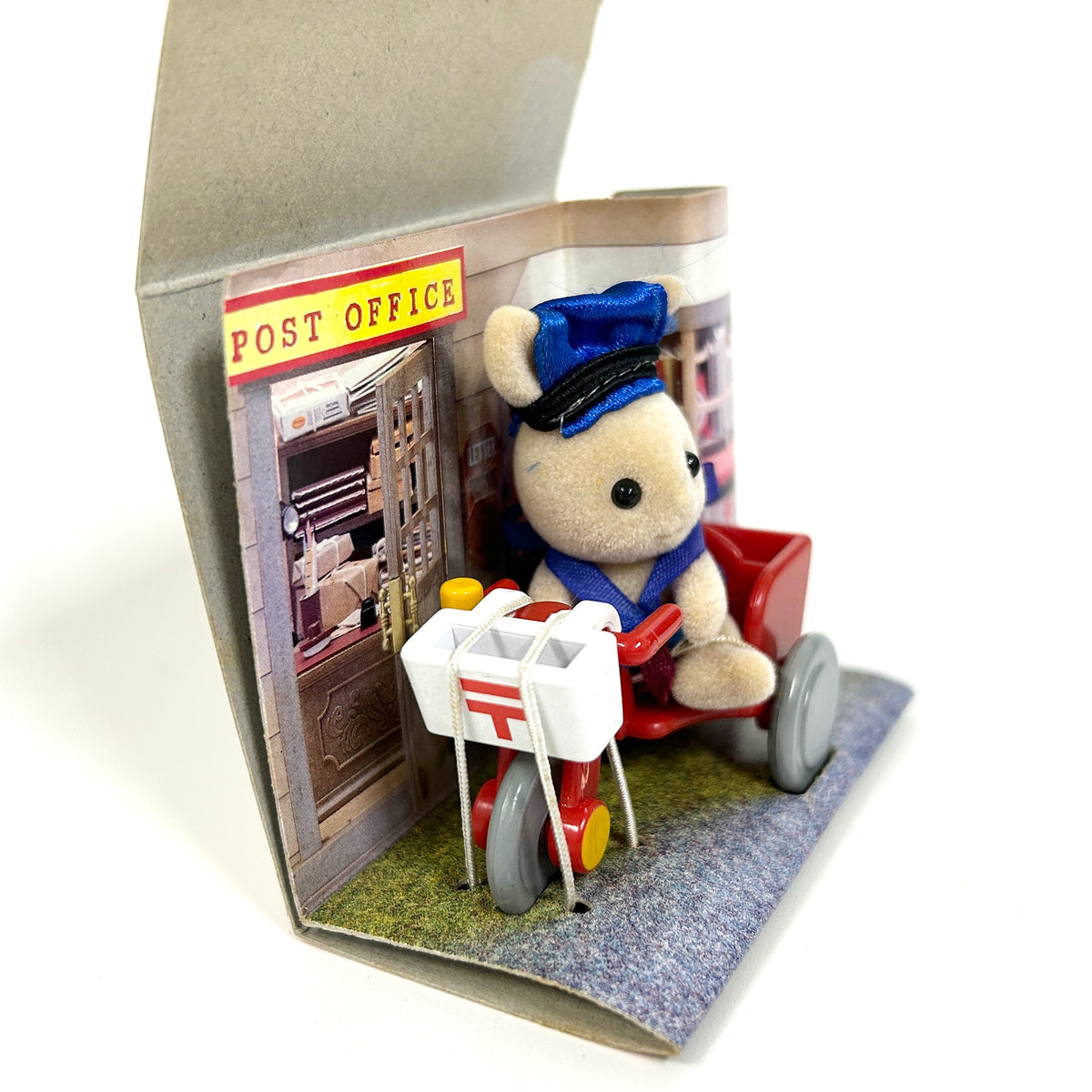 [used] Vintage Baby Carry Case Mail Man 1997 SHI-28 Sylvanian Families Calico Critters