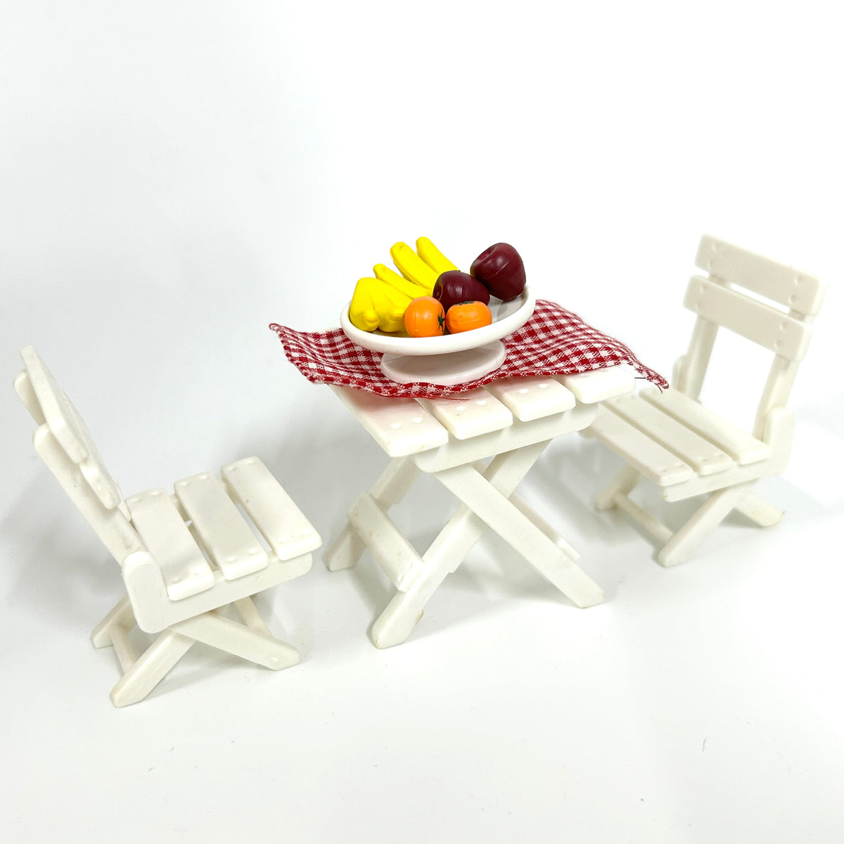 [used] Vintage White Garden Table Set 1997 KA-83 Sylvanian Families Calico Critters