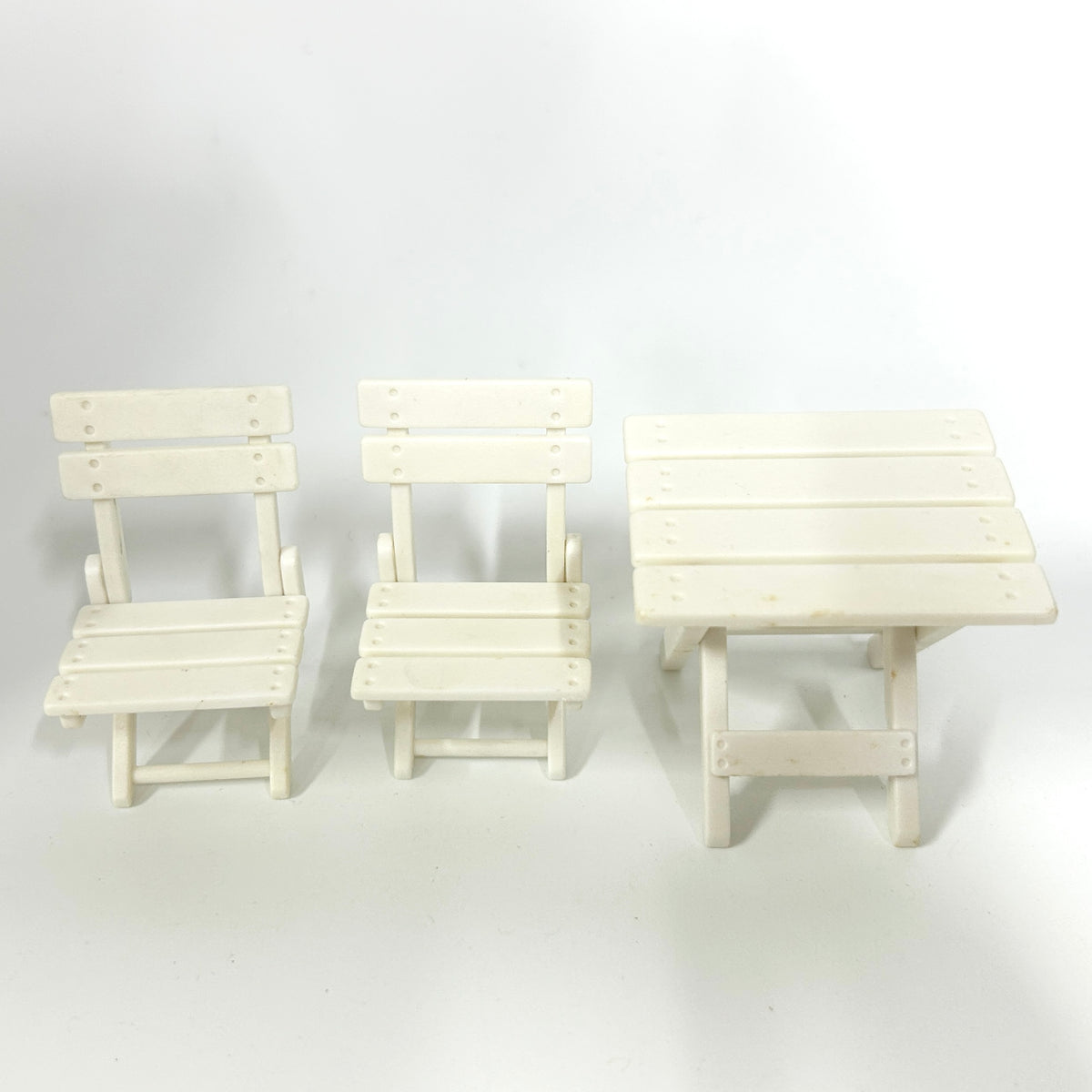 [used] Vintage White Garden Table Set 1997 KA-83 Sylvanian Families Calico Critters