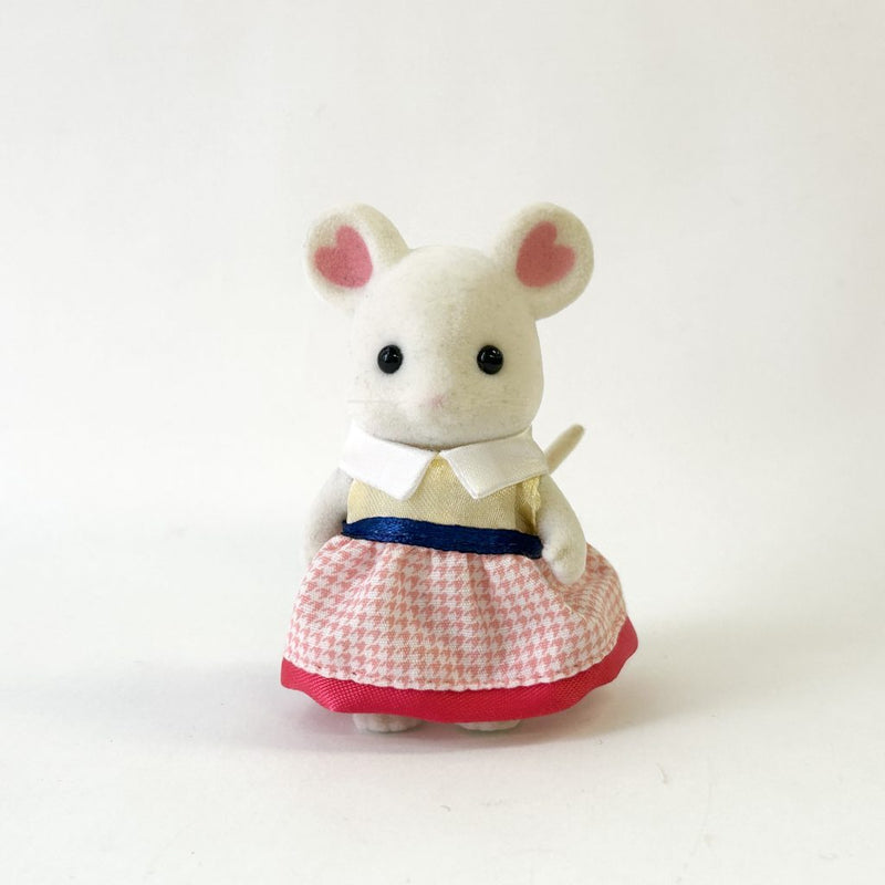 [Used] MARSHMALLOW MOUSE GIRL NE-106 Epoch Japan Sylvanian Families
